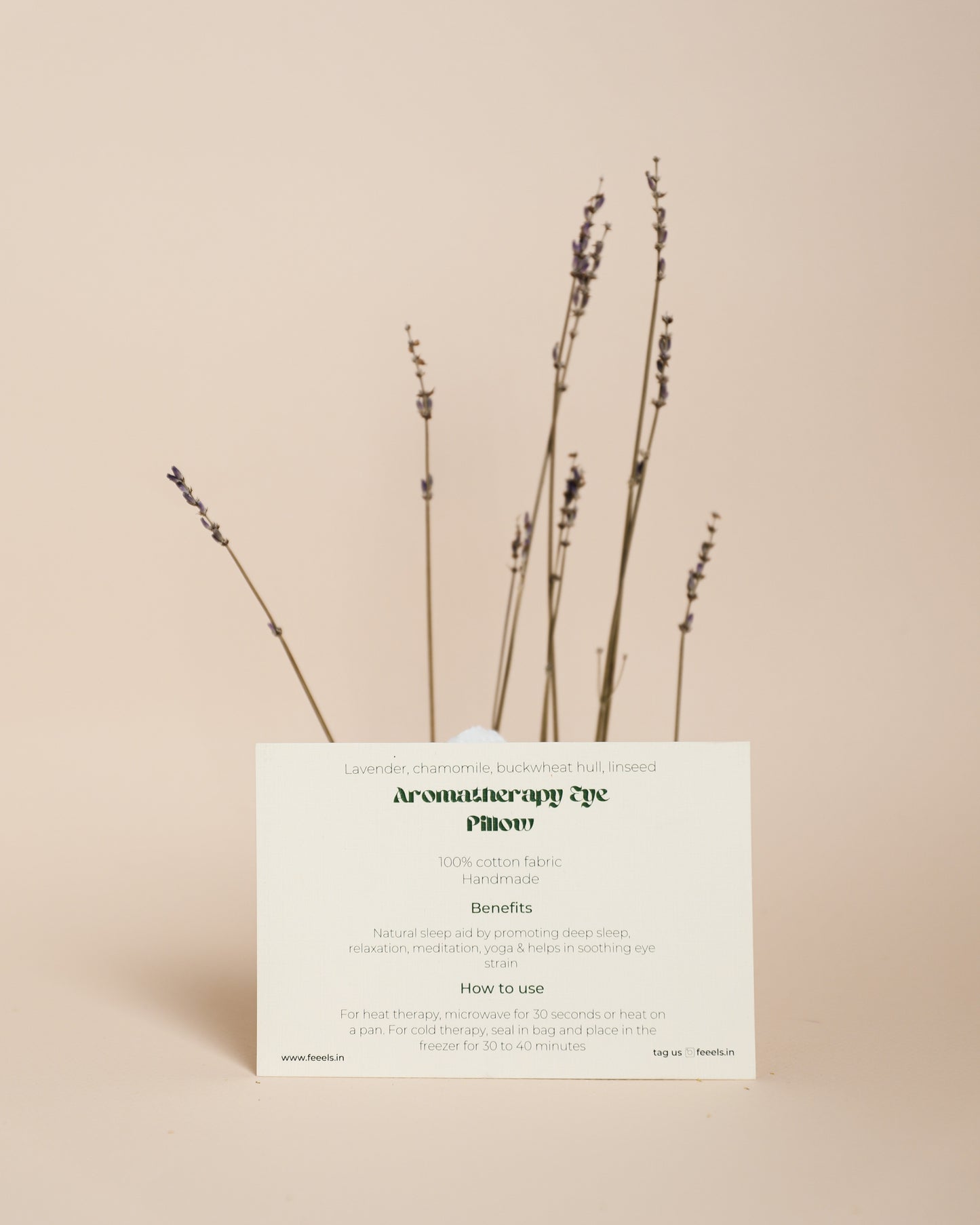 Lavender Aromatherapy Sleep Eye Pillow - Plain White