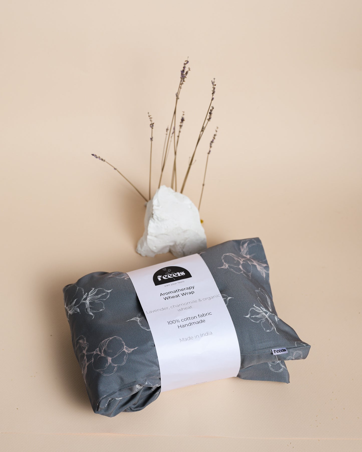 Lavender Muscle Pain Relief Wheat Bag - Cotton Grey