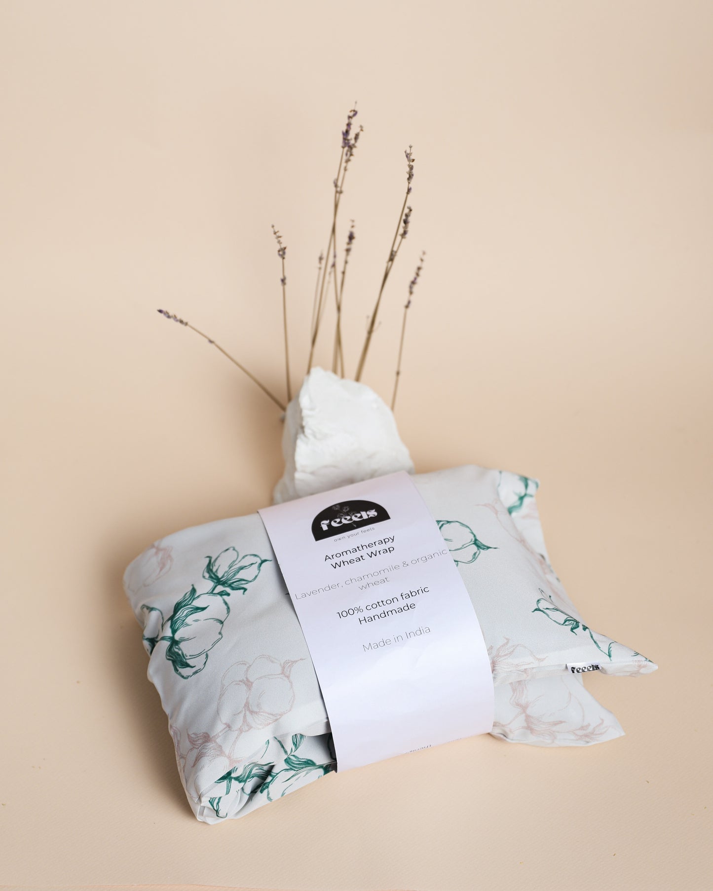 Lavender Muscle Pain Relief Wheat Bag - Cotton White