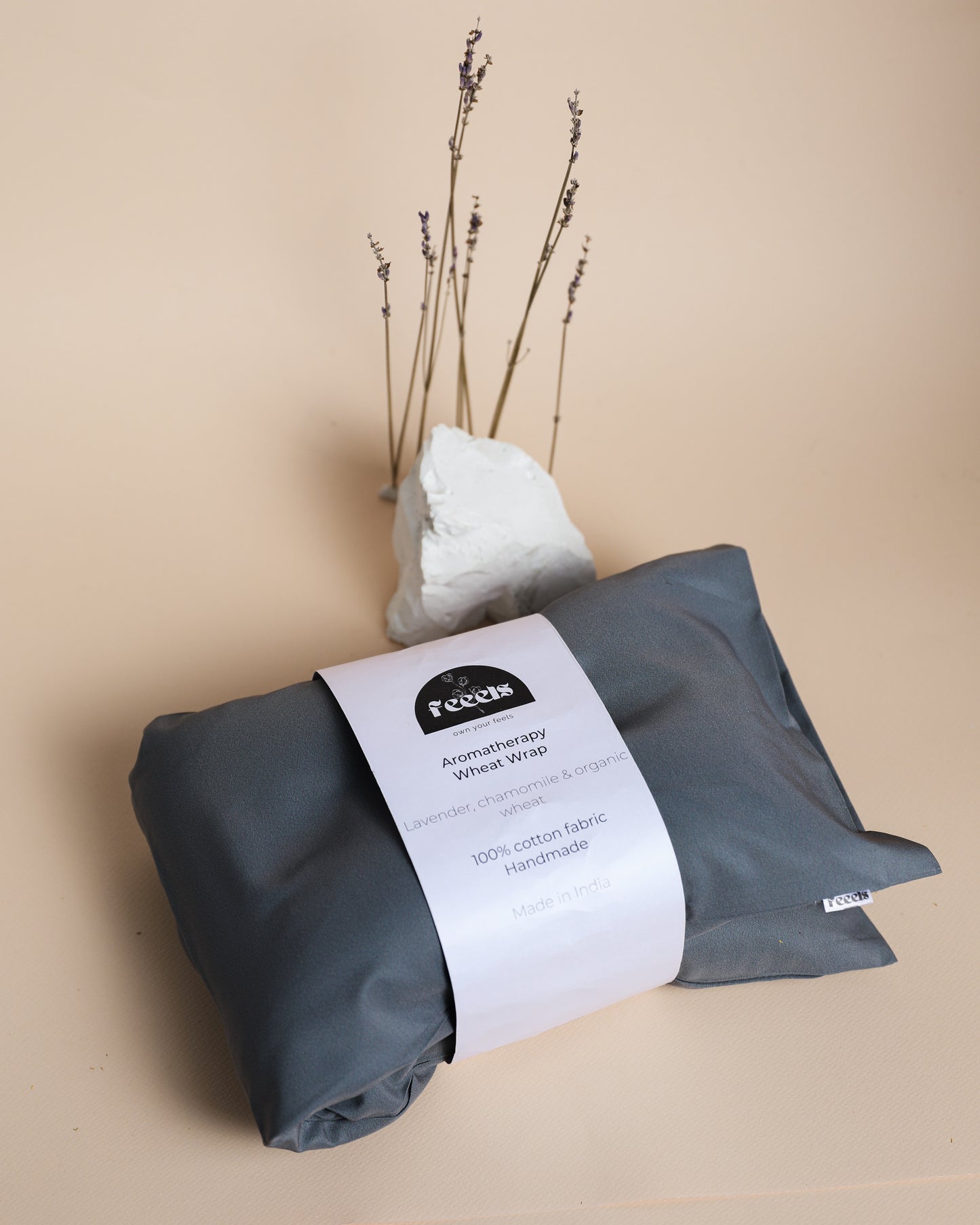 Lavender Muscle Pain Relief Wheat Bag - Plain Grey