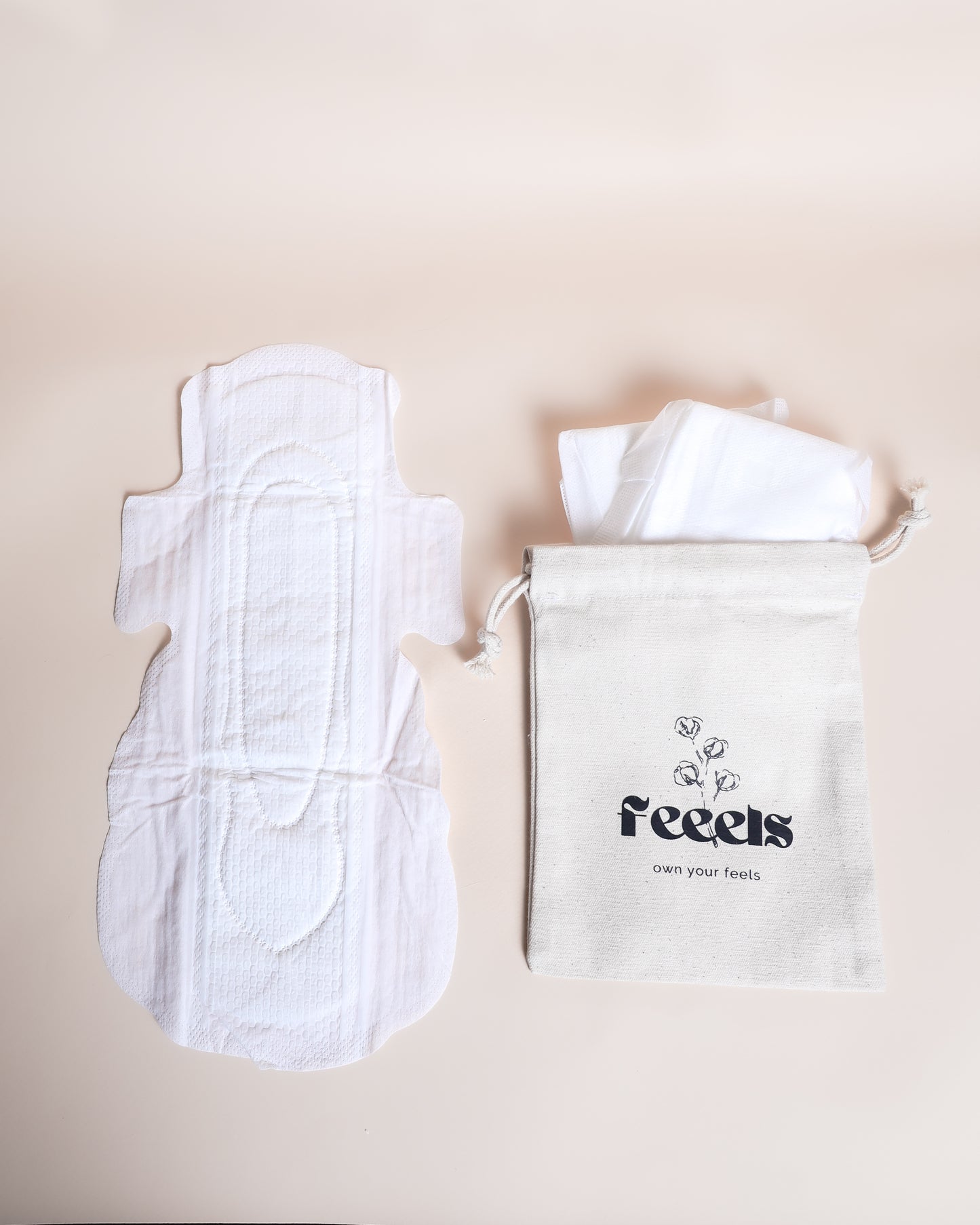 Natural Cotton Ultra Thin Sanitary Pads - XXXL, Heavy/Night Flow, Pack of 6