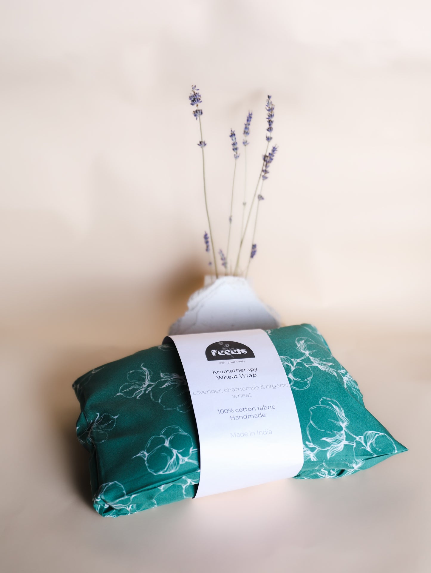 Lavender Muscle pain relief Wheat Bag - Cotton Green